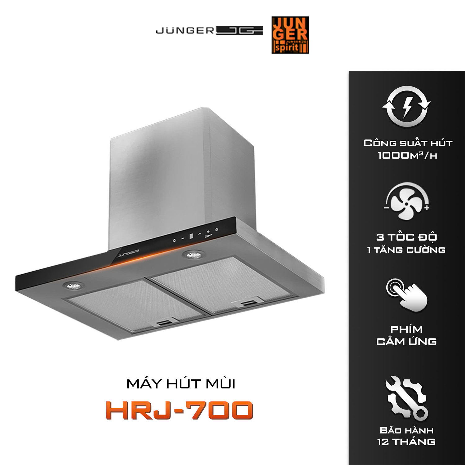 Với thiết kế hiện đại cùng việc ứng dụng công nghệ tiên tiến, Junger HRJ-700 cải thiện chất lượng không khí hiệu quả.