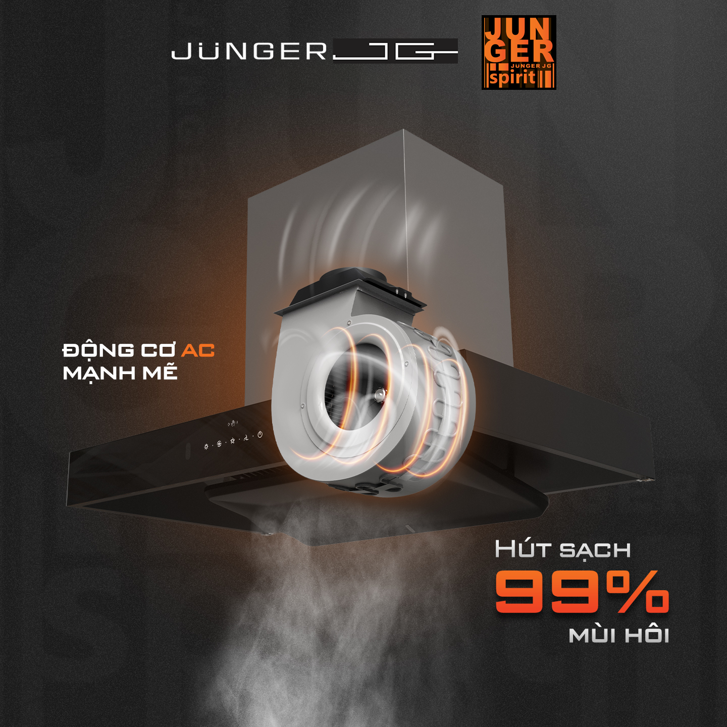 HRJ-901 sử dụng động cơ AC với công suất mạnh mẽ, lực hút 1600m3/h cùng 3 tốc độ gió chuyên biệt.
