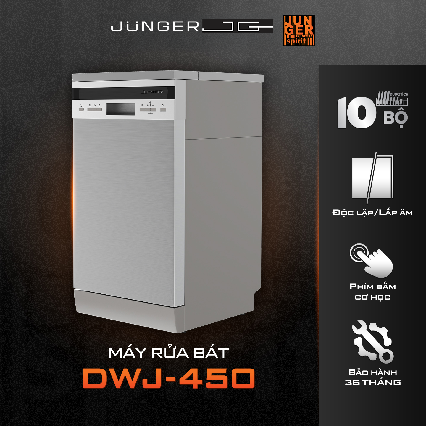 Máy rửa bát Junger DWJ-450