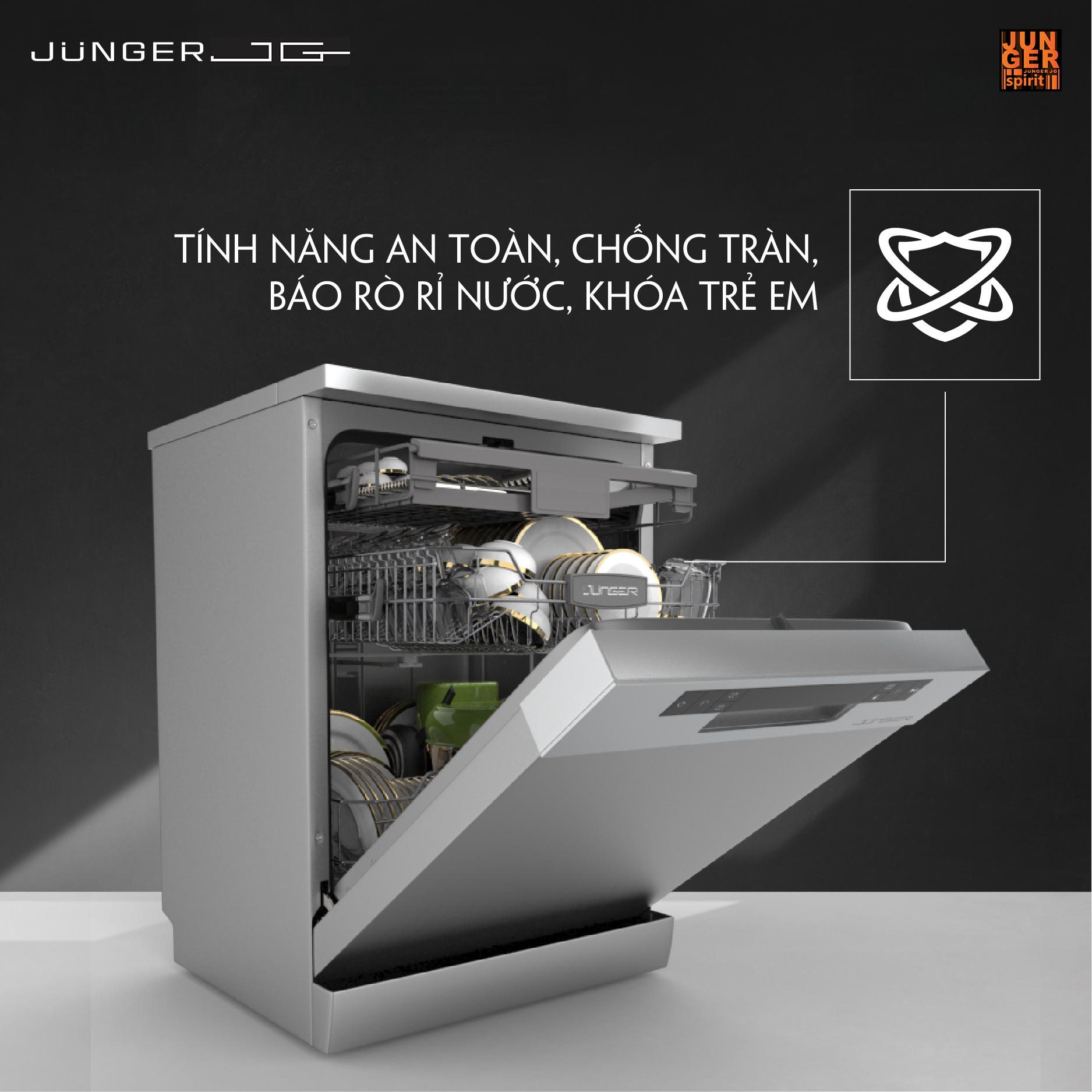 Máy rửa bát Junger DWJ-600