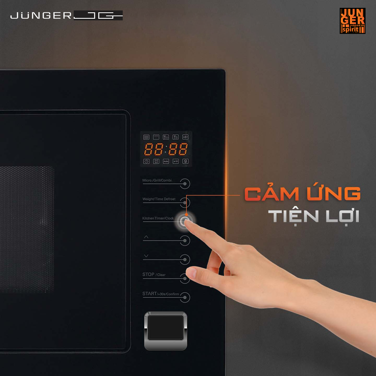 TK-90 được trang bị bảng điều khiển cảm ứng Sensor Touch Control siêu nhạy, kết hợp đèn LED hiển thị rõ ràng, dễ sử dụng.