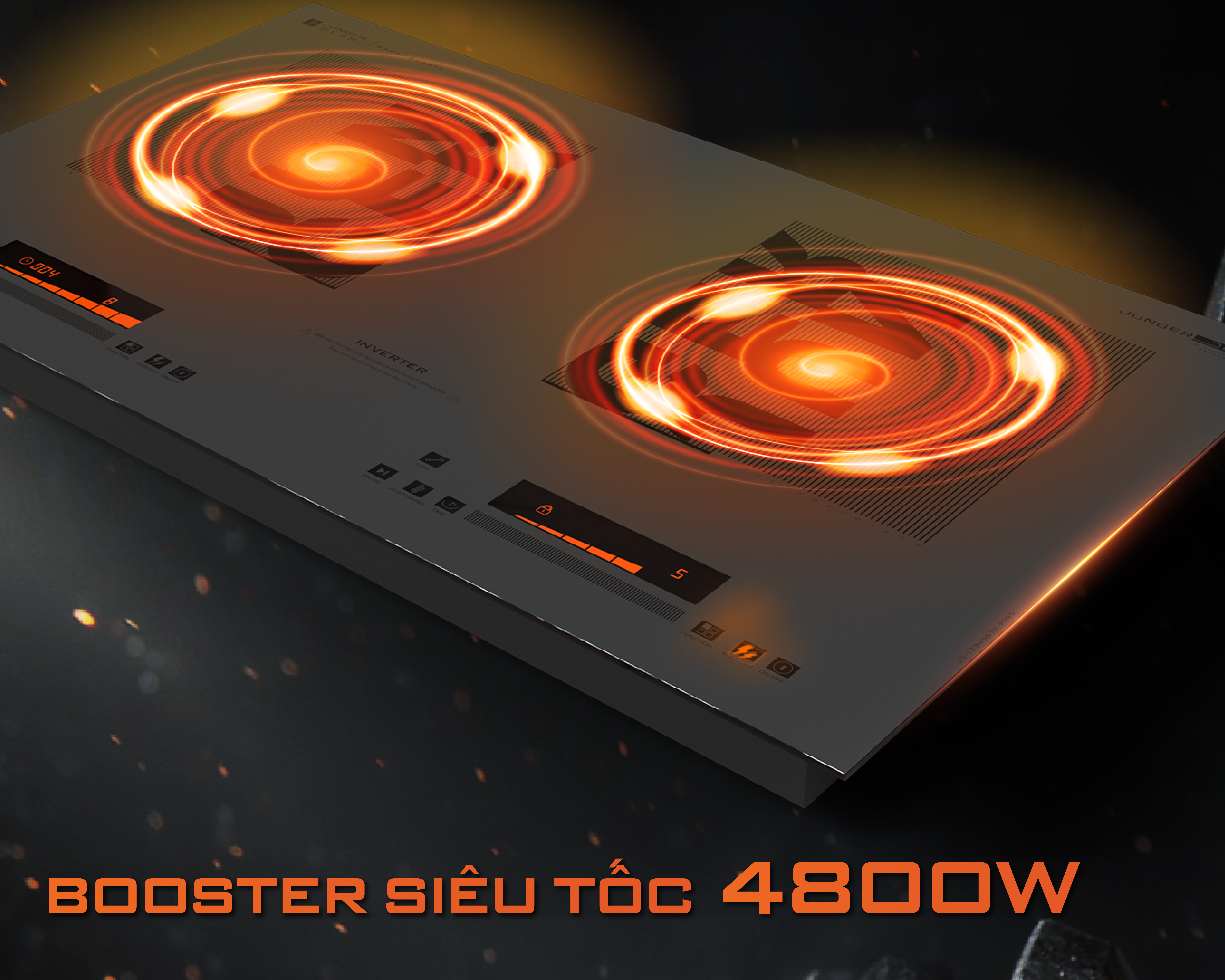 Chế độ Booster giúp tăng công suất vượt mức thông thường của bếp