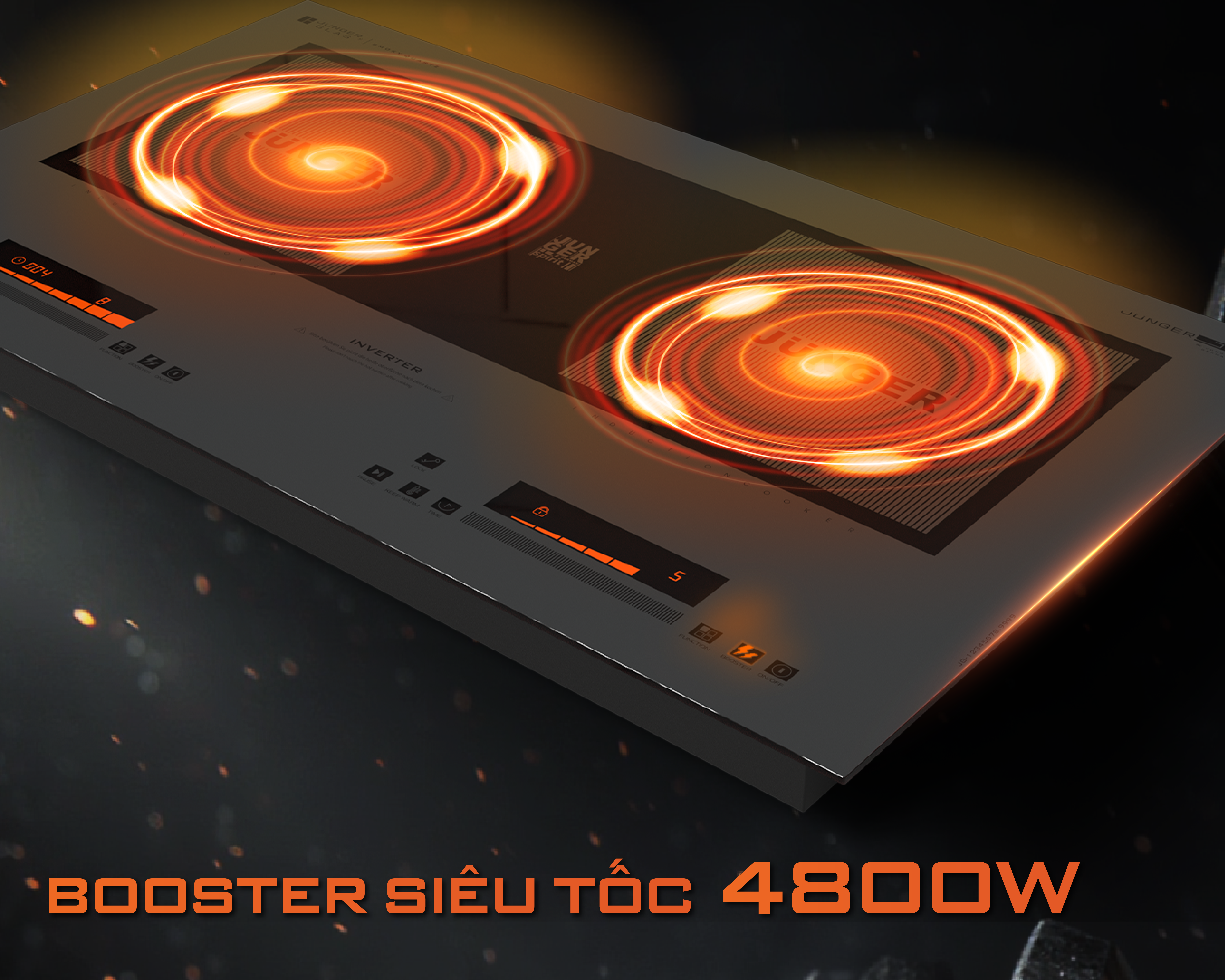 Booster đồng thời hai vùng, nấu nhanh gấp đôi, không chờ đợi