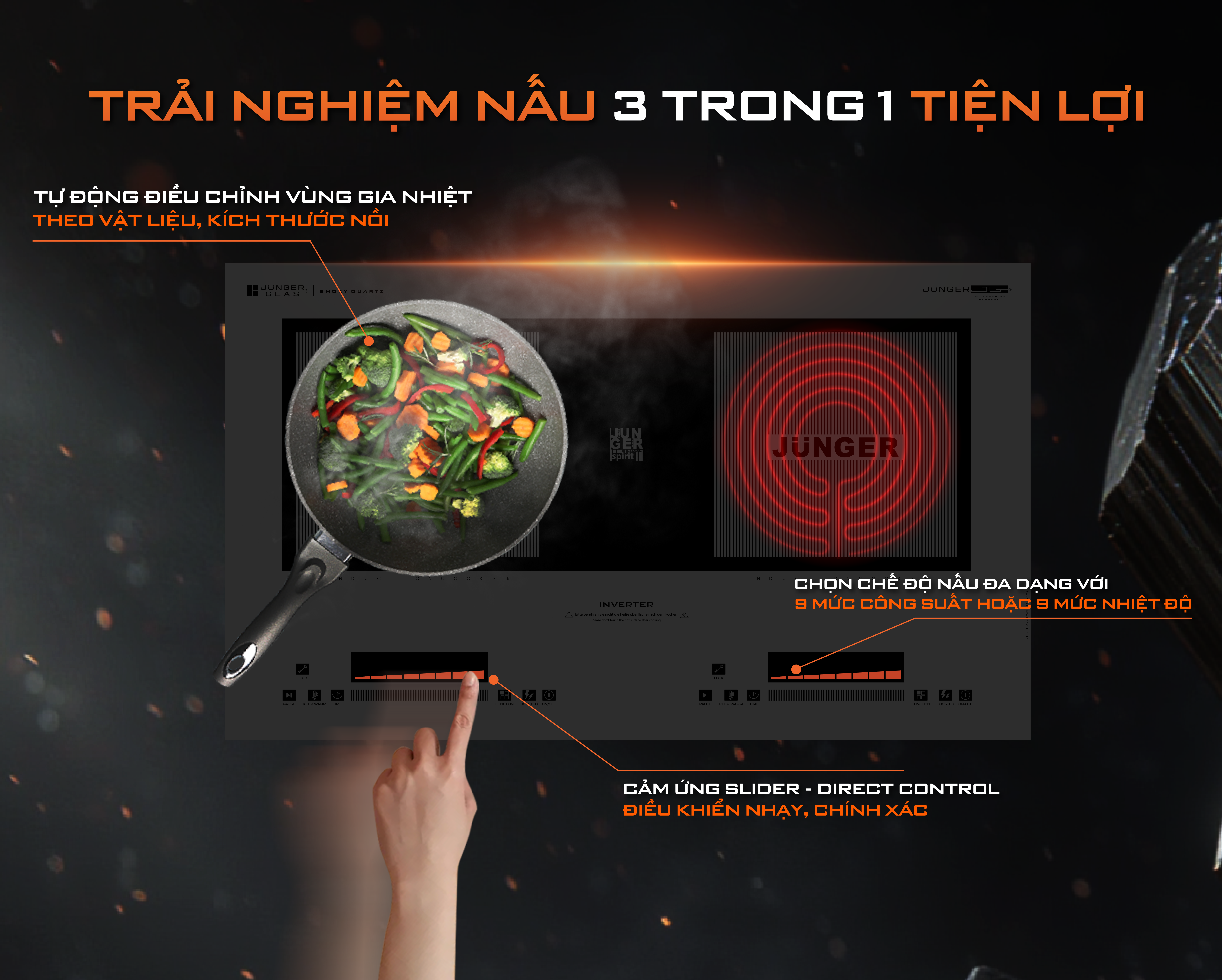 Thao tác đơn giản, nấu nhanh gọn, cho trải nghiệm mượt mà