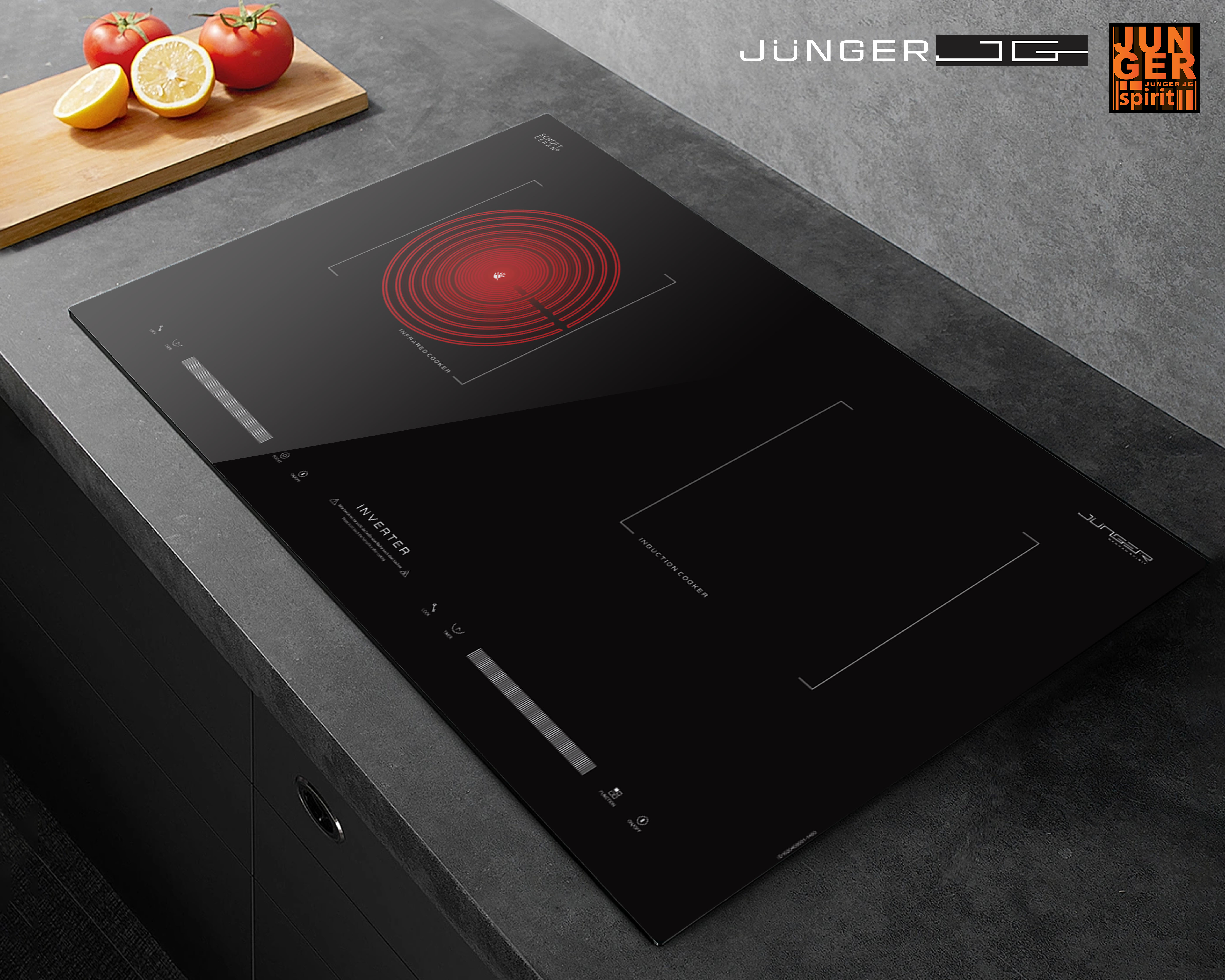 Bếp điện từ hồng ngoại Junger ID-16 được thiết kế 2 vùng nấu riêng biệt với kiểu dáng hiện đại chuẩn Đức nâng tầm không gian sống.