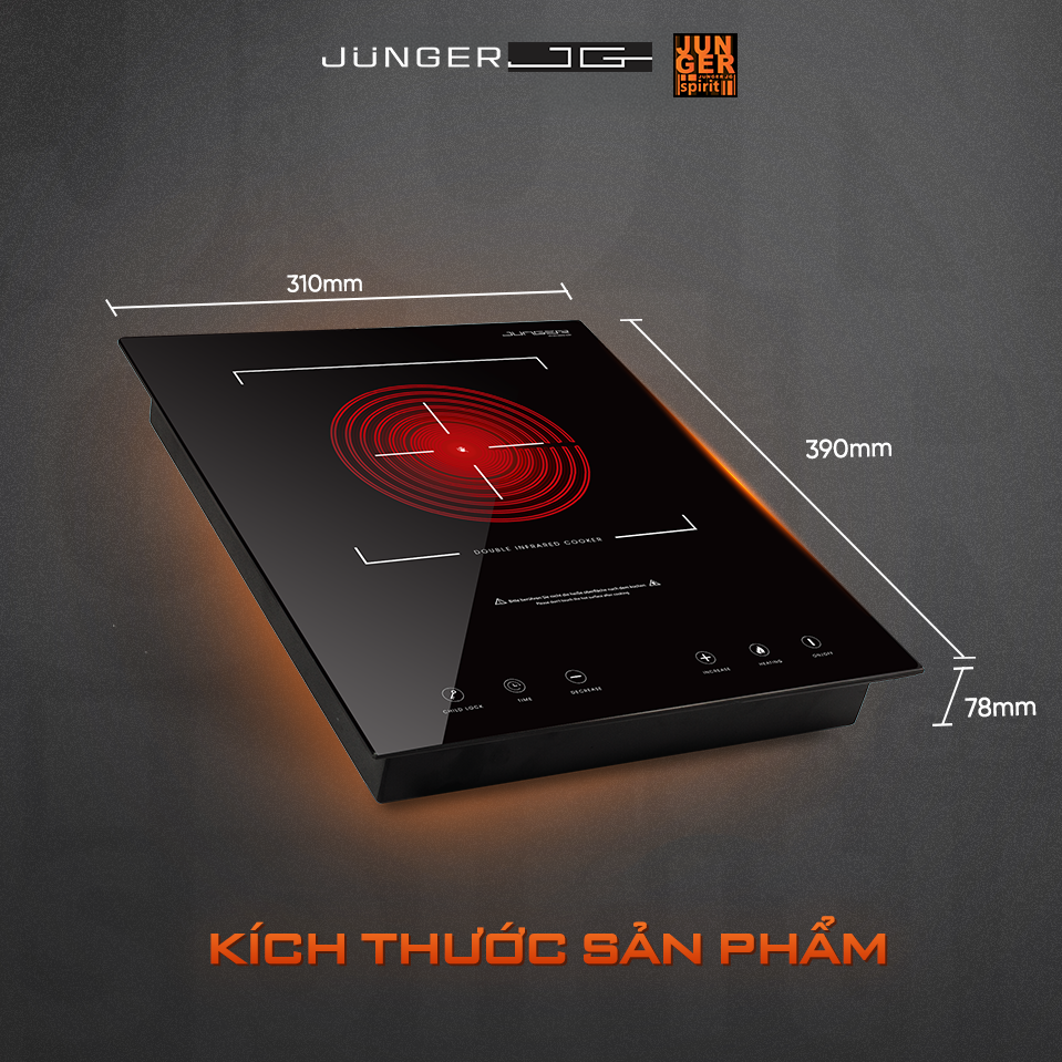 Kích thước tinh gọn phù hợp với mọi không gian bếp, kể cả những gian bếp nhỏ hẹp.