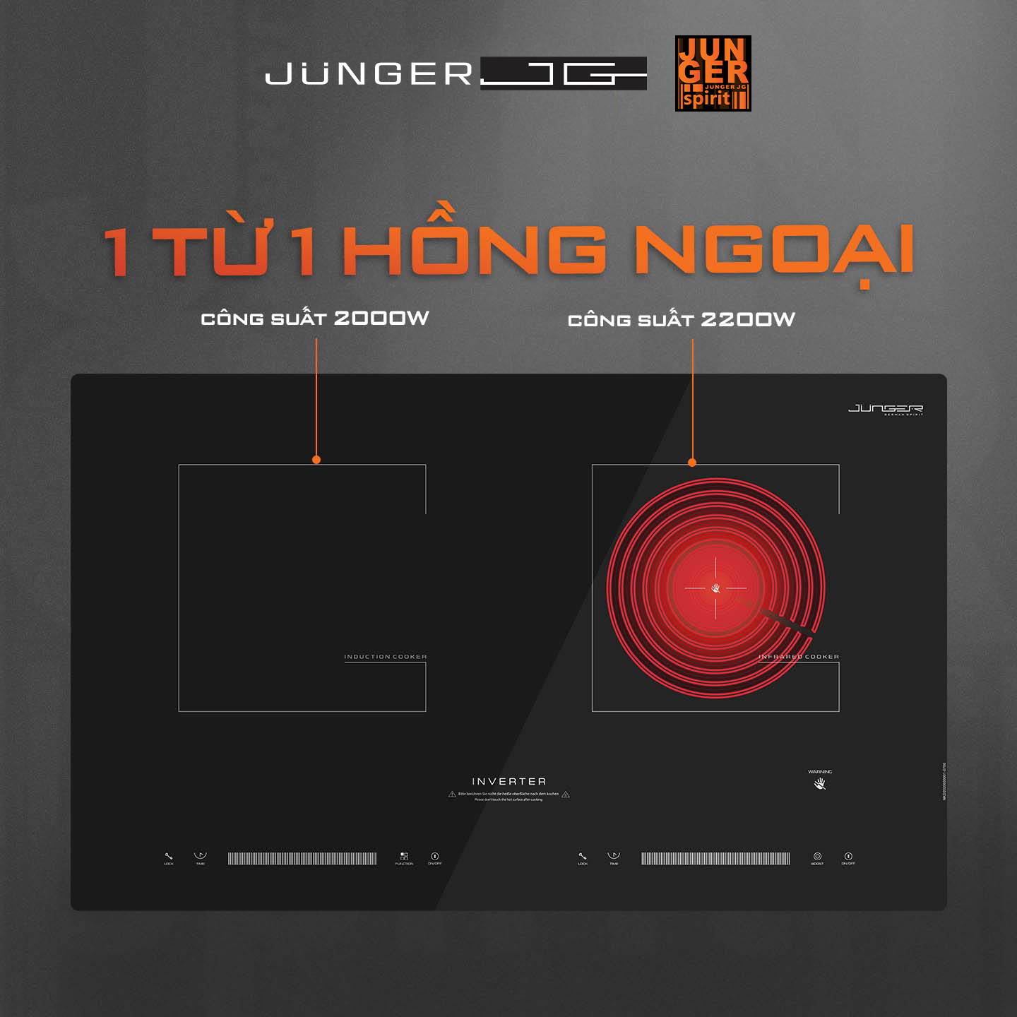 NKD-20 hỗ trợ kiểm soát nhiệt với 8 mức cài đặt chế độ, phù hợp nhiều nhu cầu chế biến.