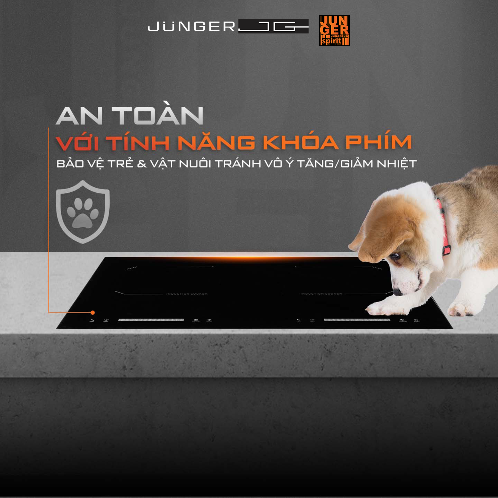 Junger CEJ-202-II được trang bị rất nhiều tính năng thông minh, đảm bảo an toàn tuyệt đối cho bếp và người sử dụng.