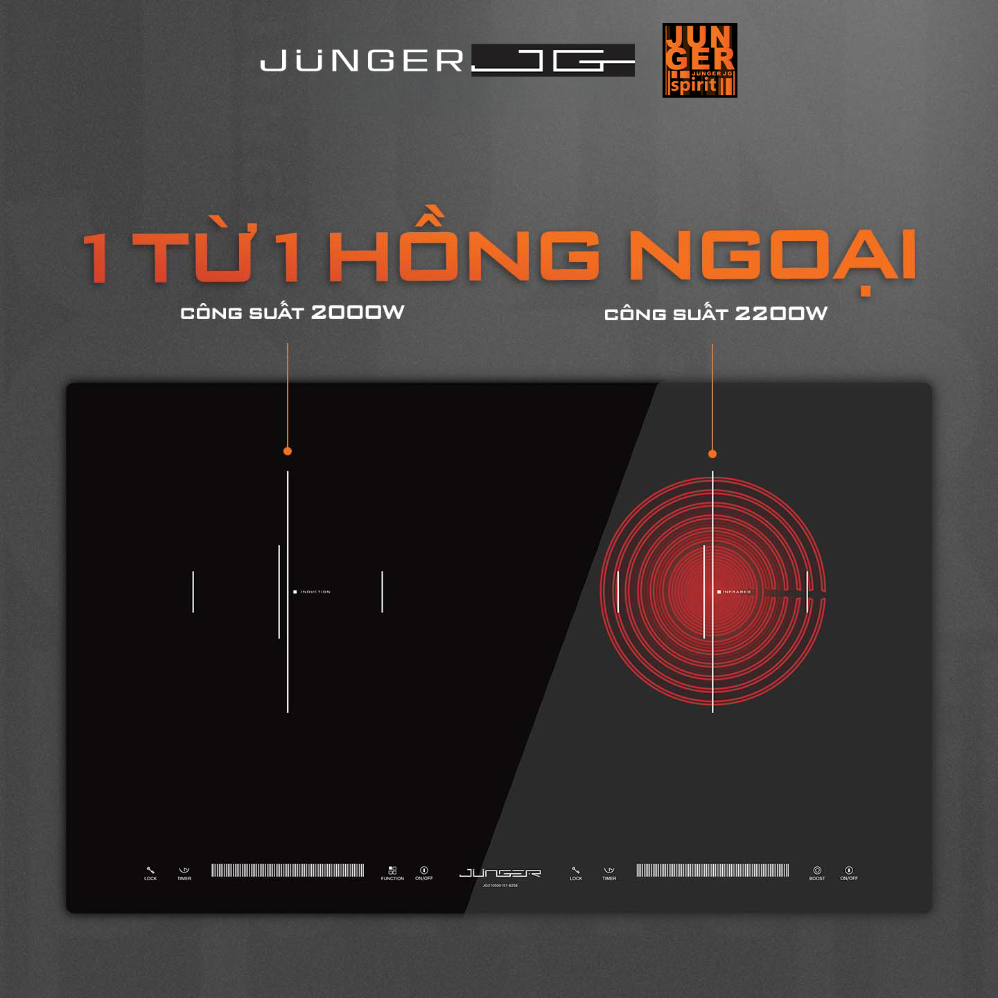 Bếp điện từ hồng ngoại Junger CEJ-203-IF