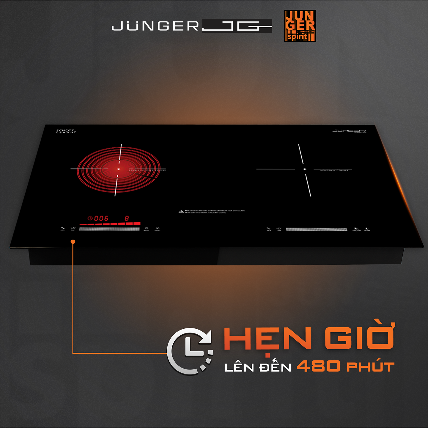 Bếp từ hồng ngoại âm Junger SIS-68 4800W