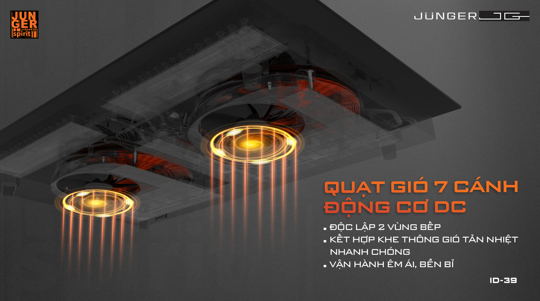 Quạt gi&oacute; 7 c&aacute;nh động cơ DC vận h&agrave;nh si&ecirc;u &ecirc;m