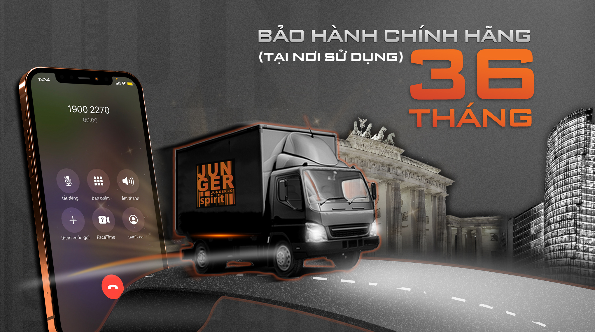 Bếp điện từ hồng ngoại Junger CEJ-203-IF áp dụng chính sách bảo hành 36 tháng tại nơi sử dụng.