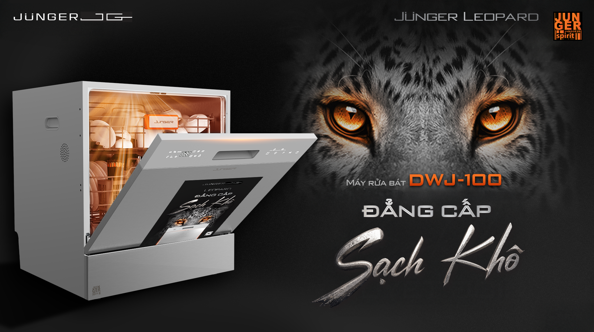 Máy rửa bát Junger Leopard DWJ-100