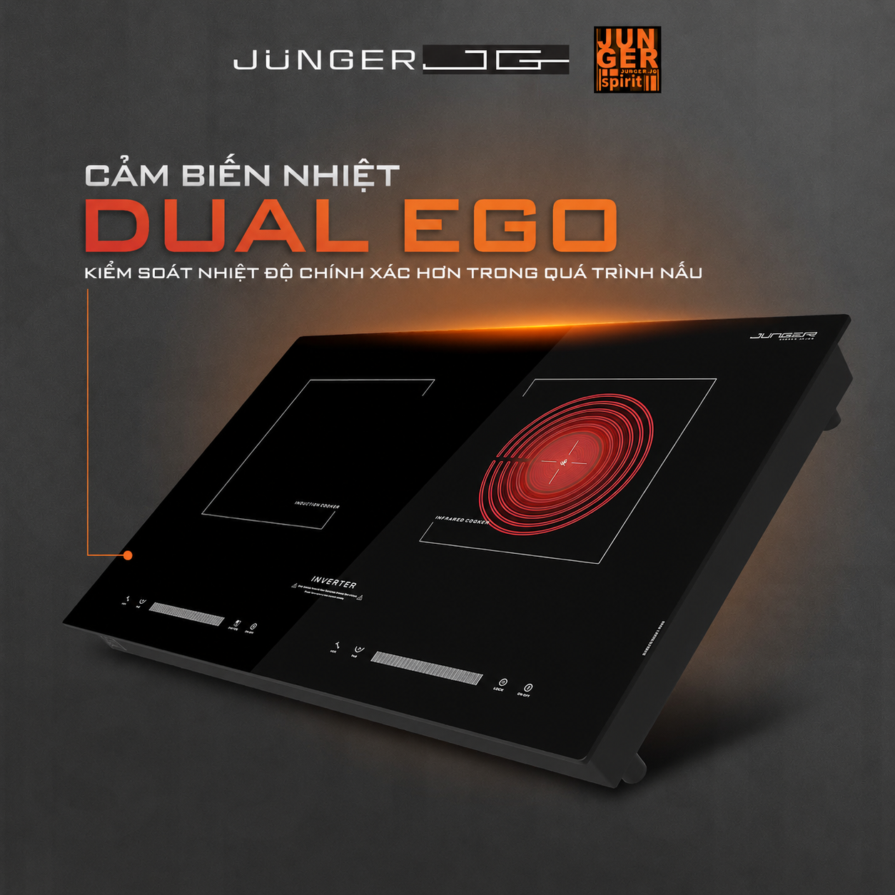 Dual EGO hỗ trợ duy trì mức nhiệt ổn định trong suốt quá trình nấu