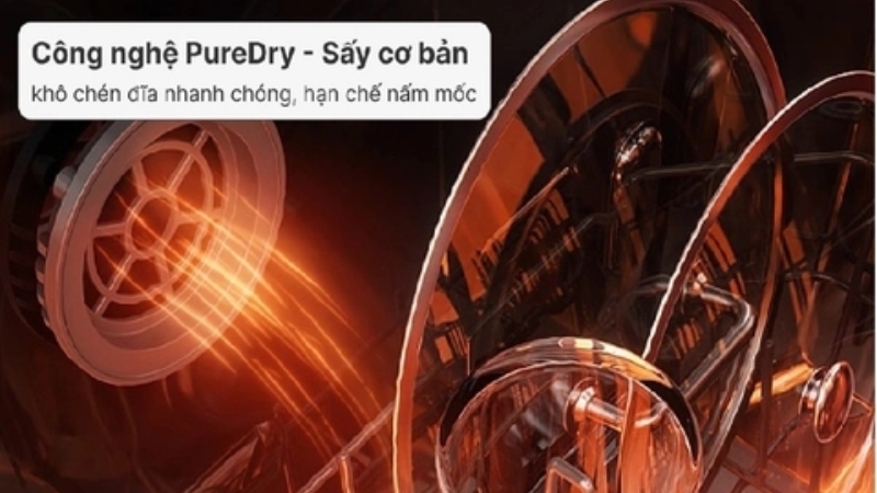 Công nghệ sấy PureDry tiết kiệm điện năng trong quá trình sấy