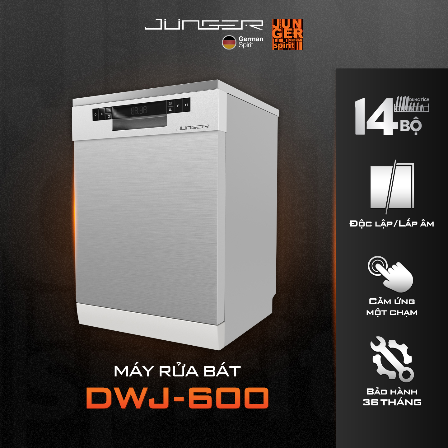 Máy rửa bát Junger DWJ-600