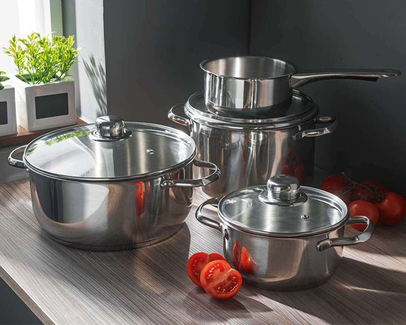Inox 430 được ứng dụng làm nồi, chảo trong nhà bếp